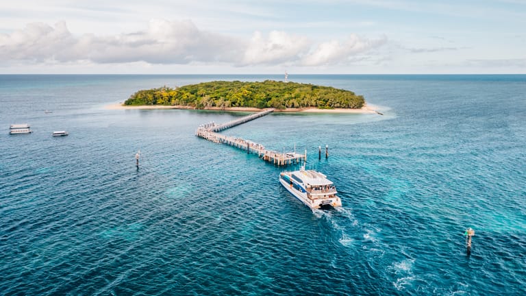 Vessel arriving at the Green Island jetty